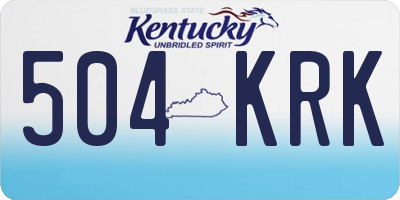 KY license plate 504KRK