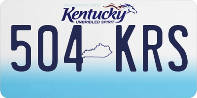 KY license plate 504KRS
