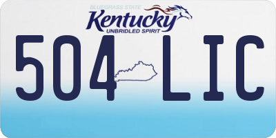 KY license plate 504LIC