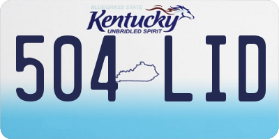 KY license plate 504LID
