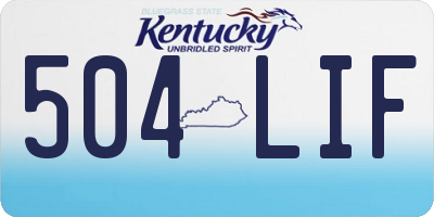 KY license plate 504LIF