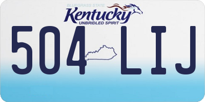 KY license plate 504LIJ