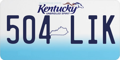 KY license plate 504LIK