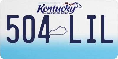KY license plate 504LIL