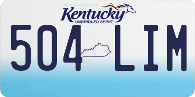 KY license plate 504LIM