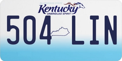 KY license plate 504LIN