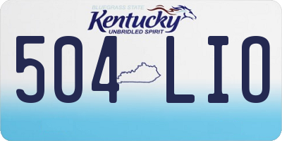 KY license plate 504LIO