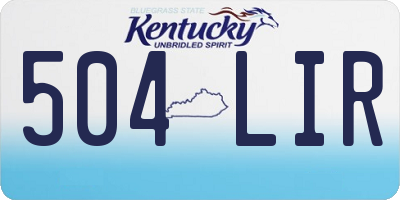 KY license plate 504LIR