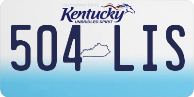 KY license plate 504LIS
