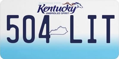 KY license plate 504LIT