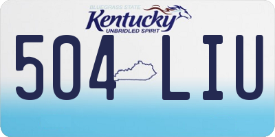 KY license plate 504LIU