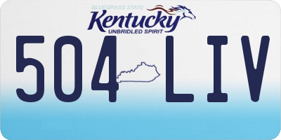 KY license plate 504LIV