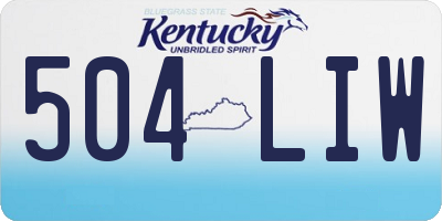 KY license plate 504LIW
