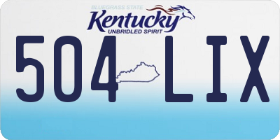 KY license plate 504LIX