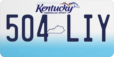 KY license plate 504LIY