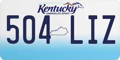 KY license plate 504LIZ
