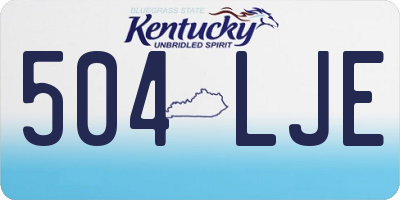 KY license plate 504LJE