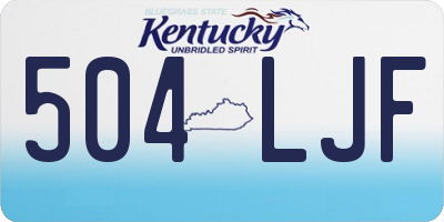 KY license plate 504LJF