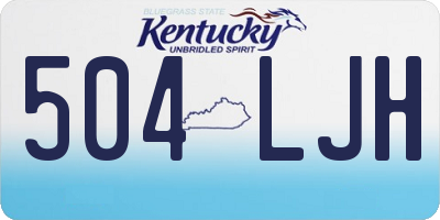 KY license plate 504LJH