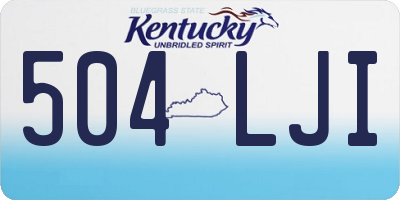 KY license plate 504LJI