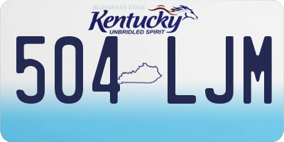 KY license plate 504LJM