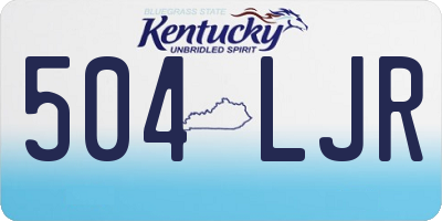 KY license plate 504LJR