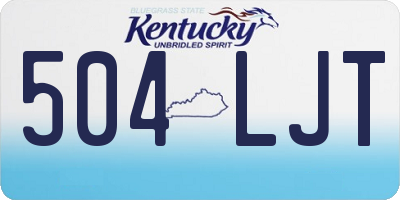 KY license plate 504LJT