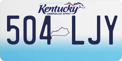 KY license plate 504LJY