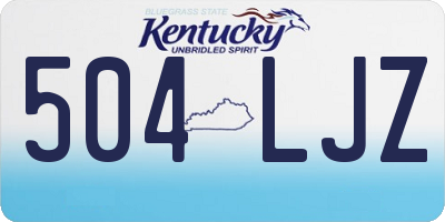 KY license plate 504LJZ