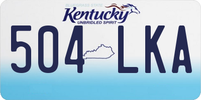 KY license plate 504LKA