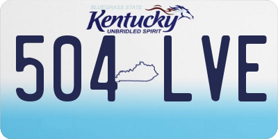 KY license plate 504LVE