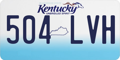 KY license plate 504LVH