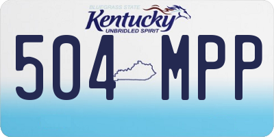 KY license plate 504MPP