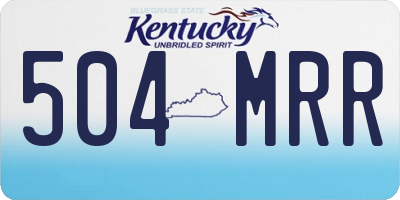 KY license plate 504MRR