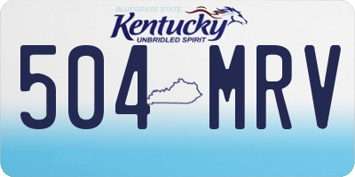 KY license plate 504MRV