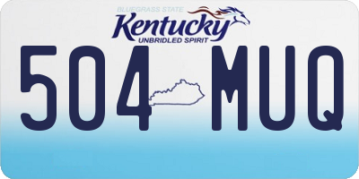 KY license plate 504MUQ
