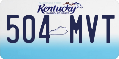 KY license plate 504MVT