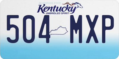 KY license plate 504MXP