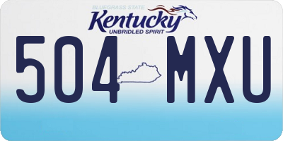 KY license plate 504MXU