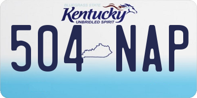 KY license plate 504NAP