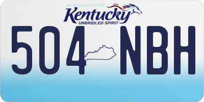 KY license plate 504NBH