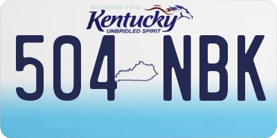 KY license plate 504NBK
