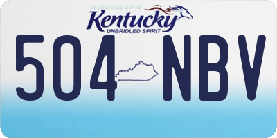 KY license plate 504NBV