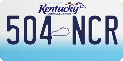 KY license plate 504NCR