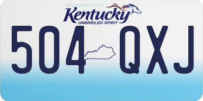 KY license plate 504QXJ