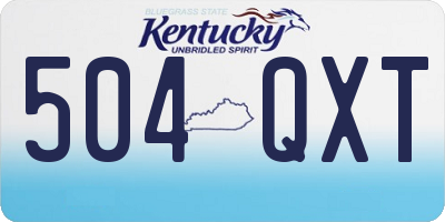 KY license plate 504QXT