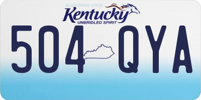 KY license plate 504QYA