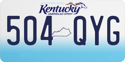 KY license plate 504QYG