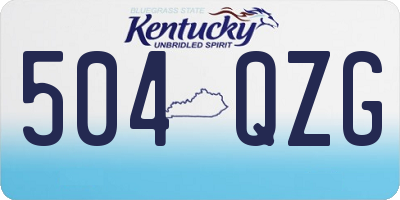 KY license plate 504QZG