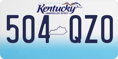 KY license plate 504QZO